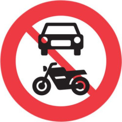 Forbudstavle Motorkørsel...