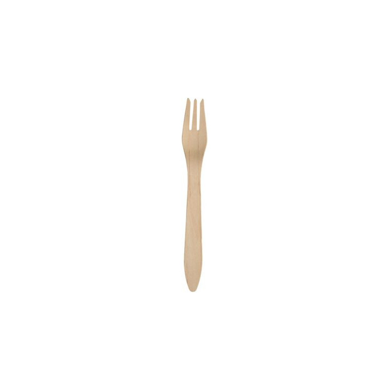 Gastro Line gaffel, 18,2cm, brun birketræ, premium komposterbar, pakke a 100 stk.