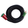 E-line Kabelsæt DK 3G1,5 H07RN-F, DK stikprop/forlængerled med jord, neopren, 230V/16A,15m