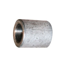 Smedet muffe galvaniseret 1.1/4. Længde 48 mm dybde 48,3 mm