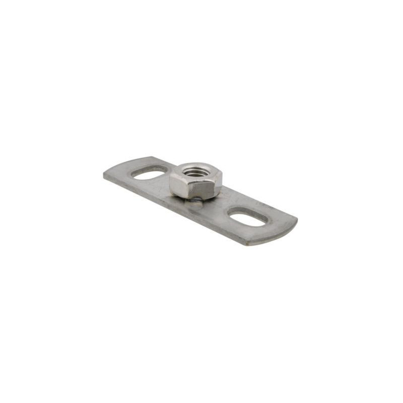 Walraven Grundflange M10 145x35mm med påsvejset muffe. AISI 316. Syrefast stål