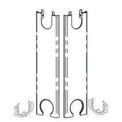 Endegavl sæt til radiator type 22 højde 300mm. For compact 4 6 samt p4