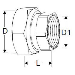 G1 1/2 -G1 1/4 muffe/muffe