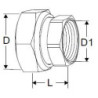 G1 1/2 -G1 1/4 muffe/muffe