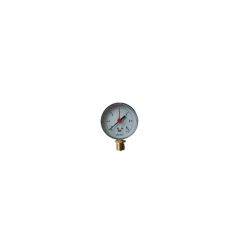 Manometer 63mm 2,5 Bar 1/4 med Bar/Meter Skala