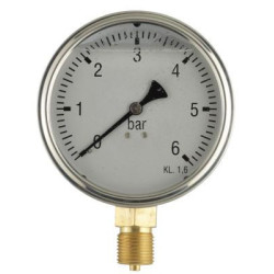 Rustfri vakuum manometer 1/+1,5bar