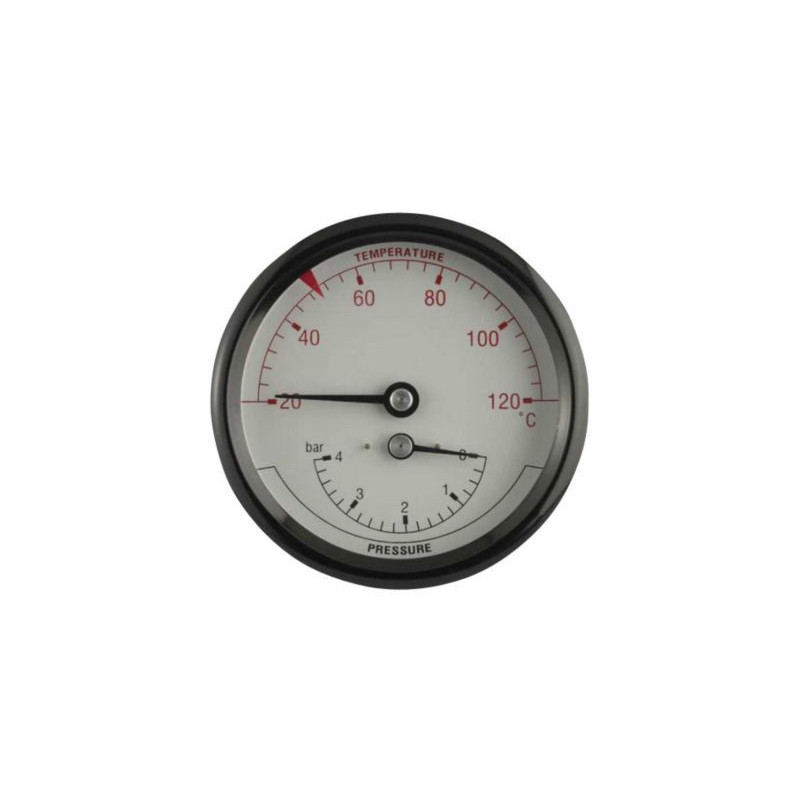 Termo manometer 80mm 6bar