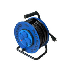 BLUE ELECTRIC Kabeltromle 40M - PlusLine Fast kerne - u/pillesikring 3x1,5 mm2 Neopren