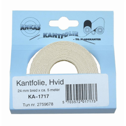 Kantfolie hvid 17mm 5mtr