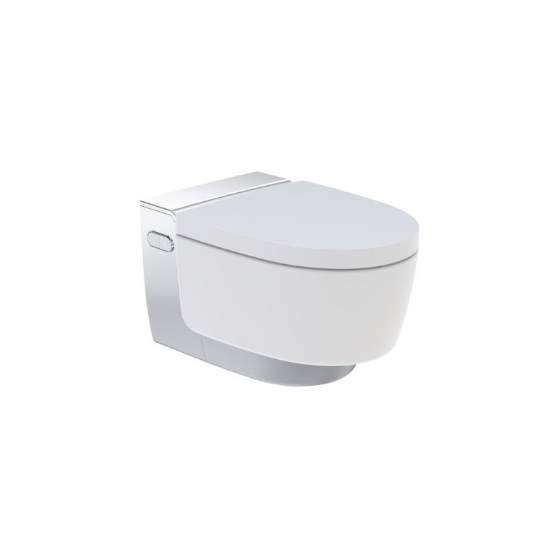 Geberit AquaClean Mera Comfort douchetoilet. Krom/hvid