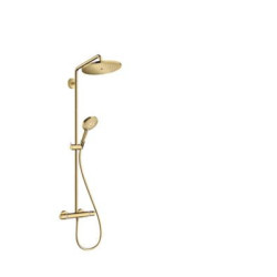 HansGrohe Croma Select S 280 showerpipe med håndbruser Raindance Select S 120 3jet, poleret guld-optik