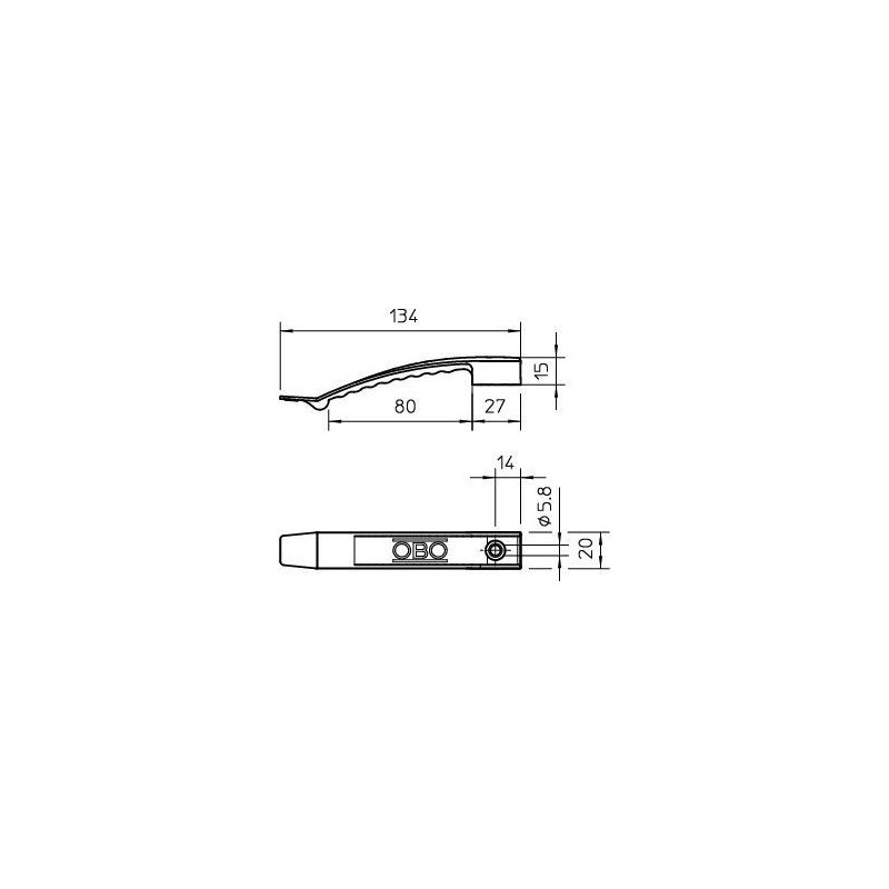 Kabelholder 1X8-3X1,5 Grå 2032