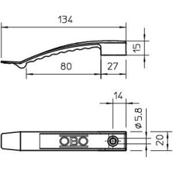 Kabelholder 1X8-3X1,5 Grå 2032