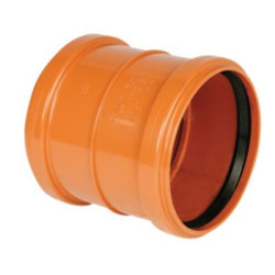 PVC dobbeltmuffe 110mm. Med...