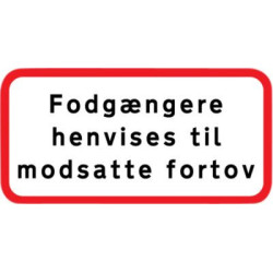 Fodgængere henvises til