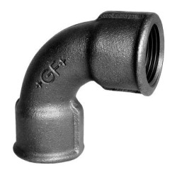 Kort bøjning 90° sort 1...