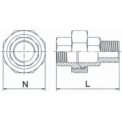 Union 3/4 muffe/nippel....