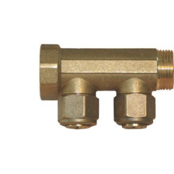 Fordelerrør 3/4-15mm 2 grens