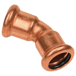 Bøjning 15mm 45gr. muffe/muffe