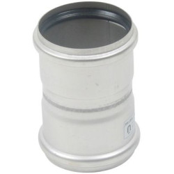 Dobbeltmuffe 75mm Rustfri