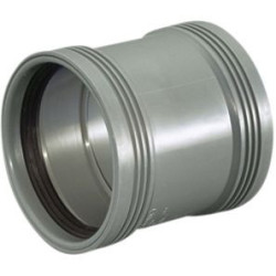 HC pp dobbeltmuffe grå 50mm